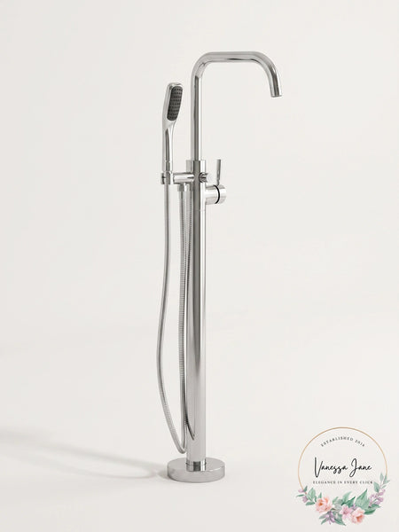 Miseno MNO194 CP Floor Mounted Tub Filler with 1.8 GPM Hand Shower Integrated