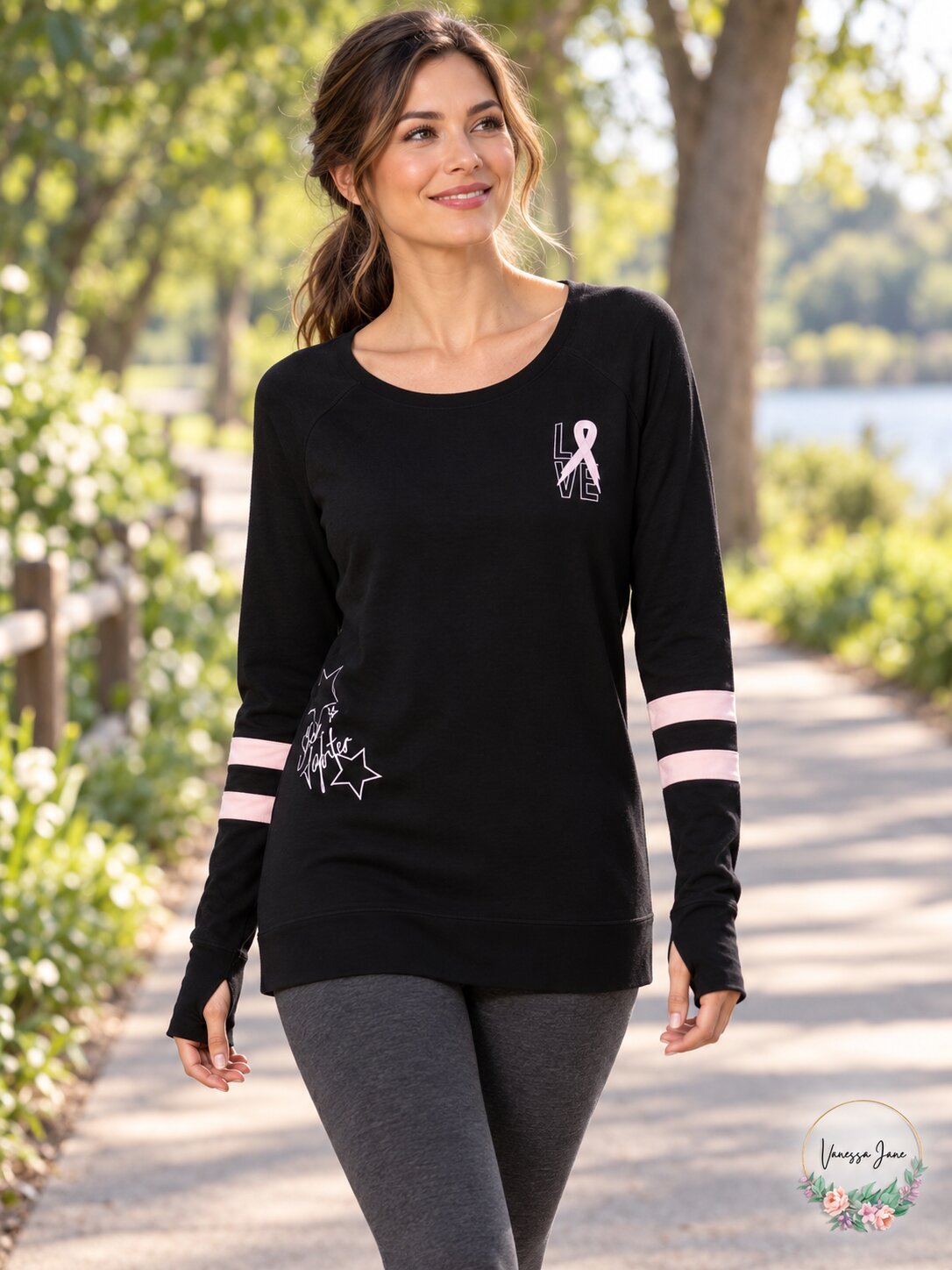 Ideology Womens BCRF Fitness Running Sweatshirt Size Large