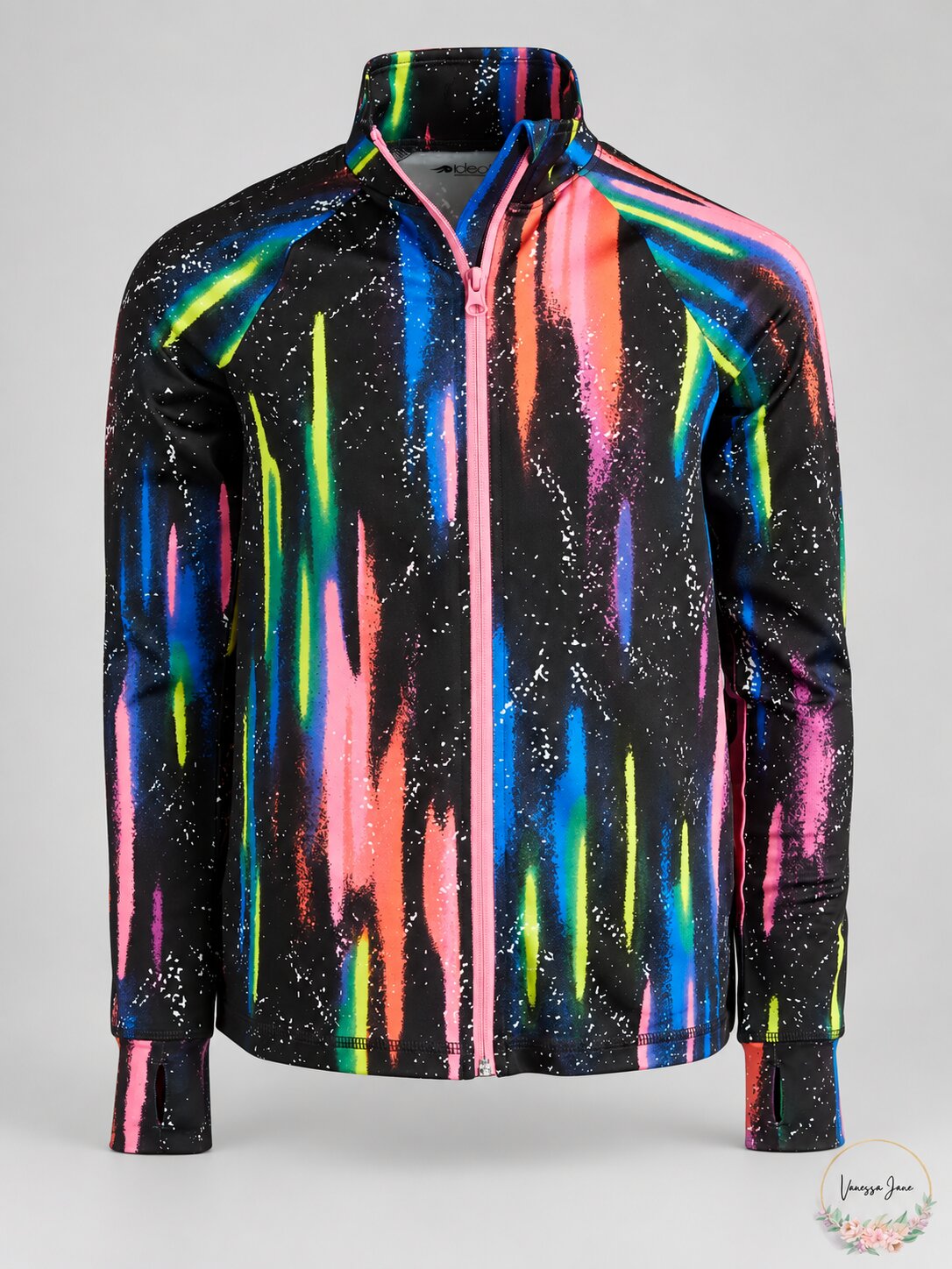 Id Ideology Big Girls Printed Zipper Jacket, Size Medium
