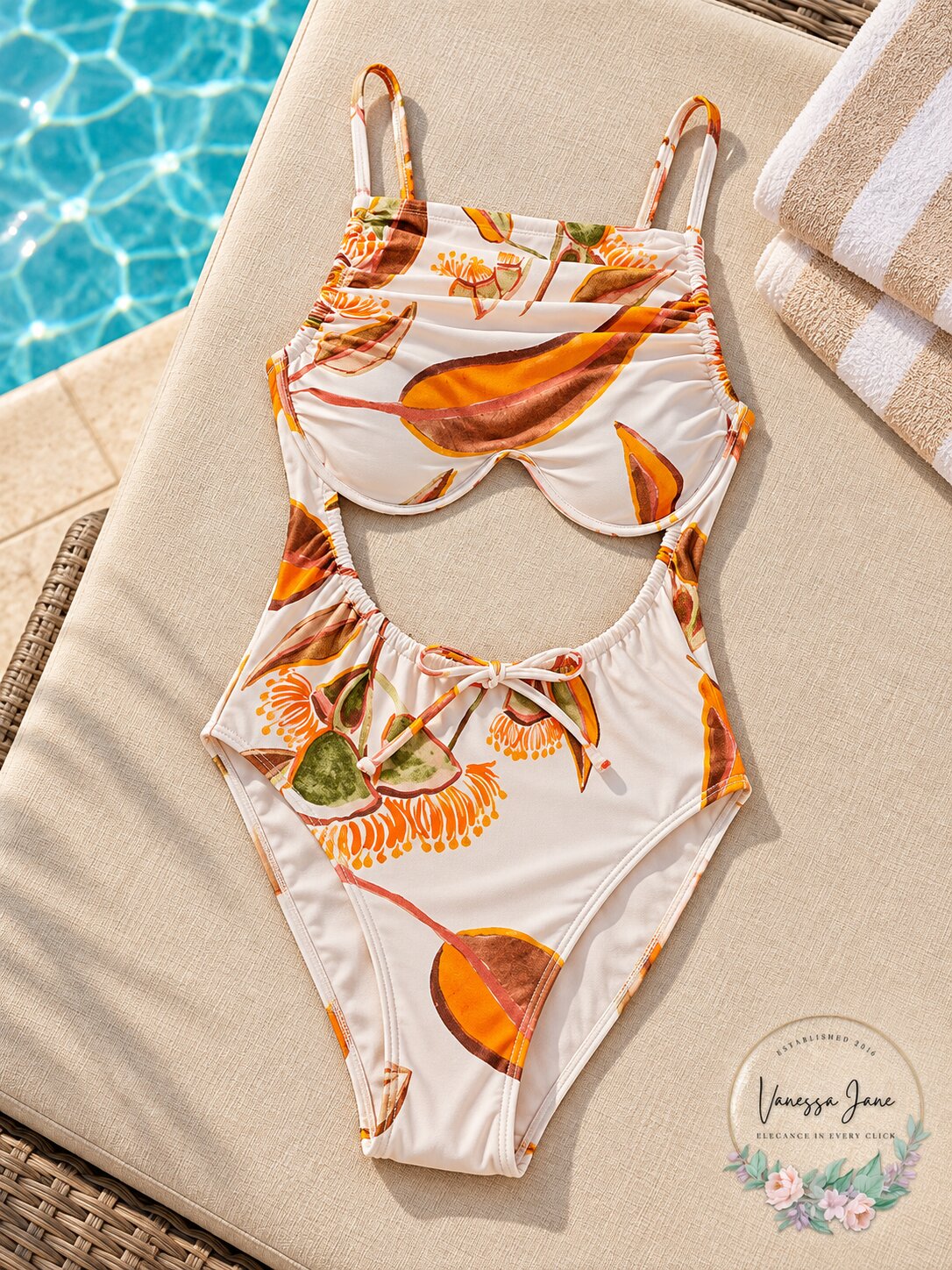 Andrea Iyamah Tiaca One Piece Swimsuit - Eucalyptus - Size Small