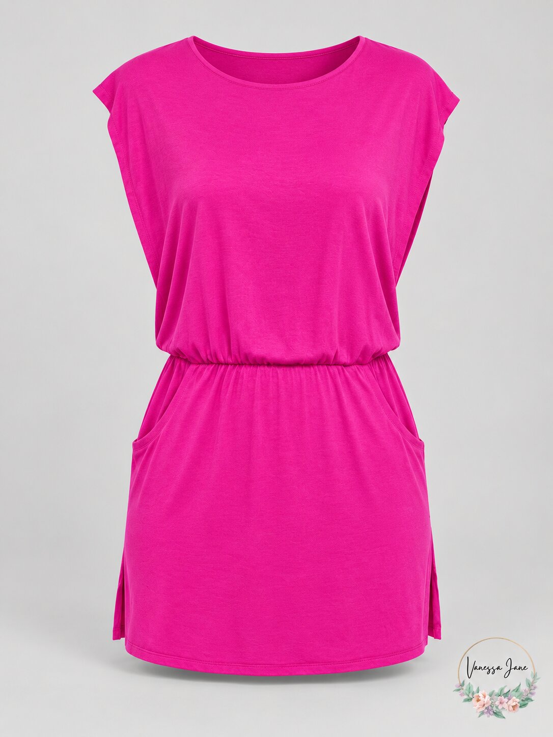 DKNY Slit Cover-Up Tunic, Electric Berry, Size Small