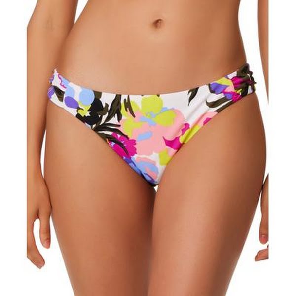 Bar III Womens Paradise Garden Bikini Bottoms, Size Medium