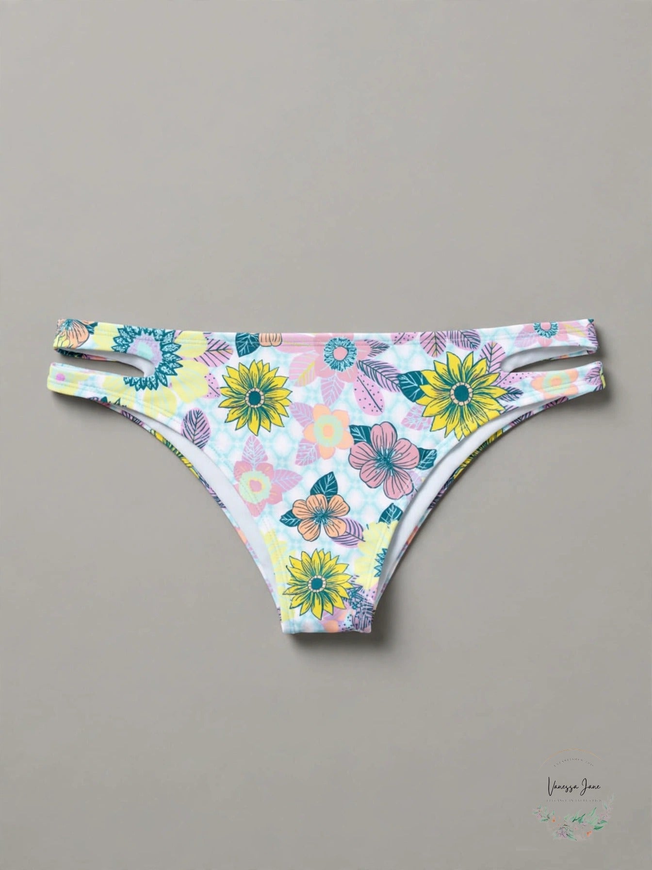 Salt + Cove Printed Cut-Out Hipster Bikini Swim Bottoms