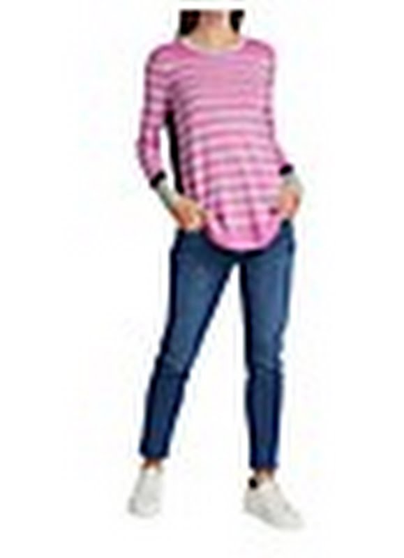 Nic+Zoe Vital Striped Top Sweater Pullover, Size XL