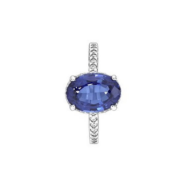 Authentic Pandora Sparkling Statement Blue Halo Ring - Ring Size 9