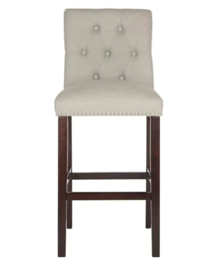 Safavieh 31.5 -Inch Norah Light Grey Barstool (Set of 2) – Light Grey 19 x 20