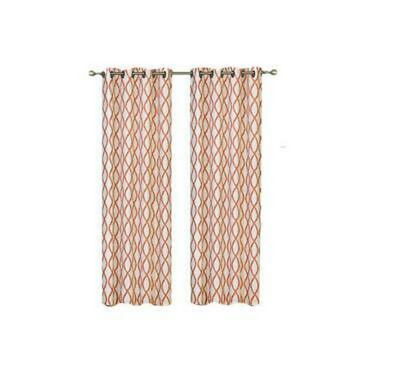 Kasai Home Harper Single Curtain Panel – Terracotta, 54x84