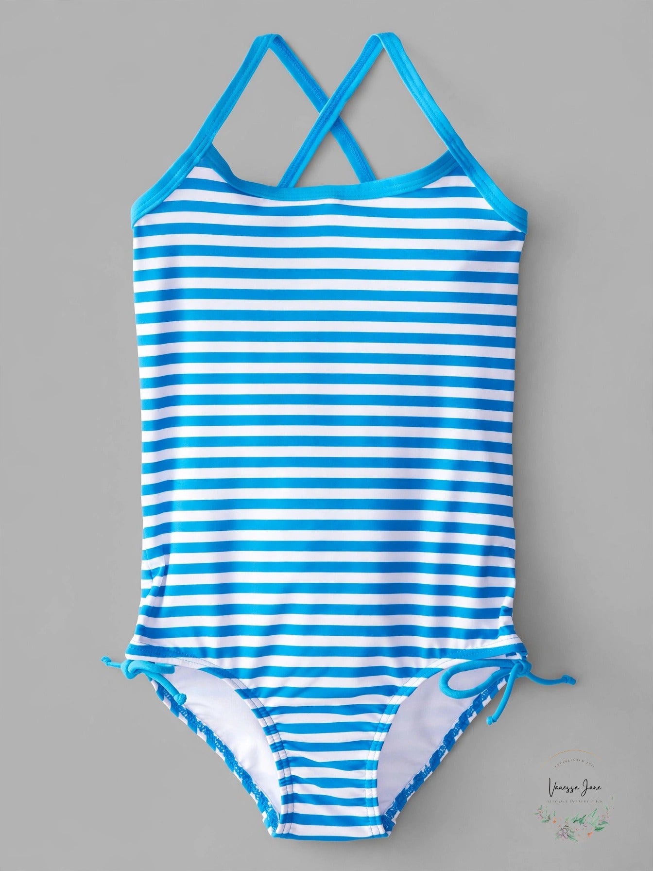 Kanu Surf Girls’ Bali Striped One-Piece Swimsuit – 2T