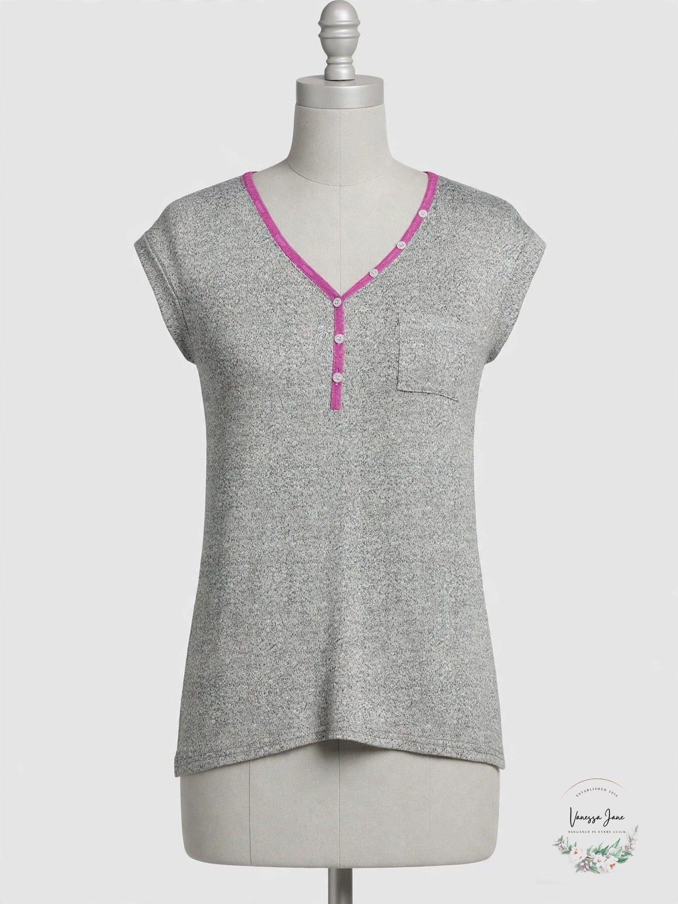 Karen Neuburger Womens Short Sleeve T-Shirt Pajama Top