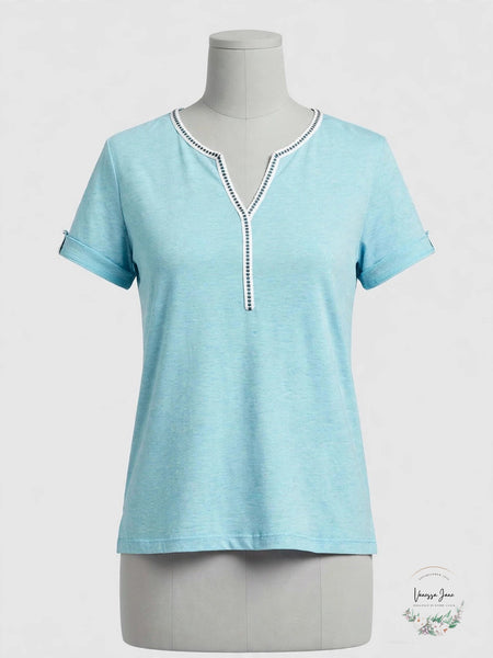 Karen Neuburger Womens Short Sleeve T-Shirt Pajama Top