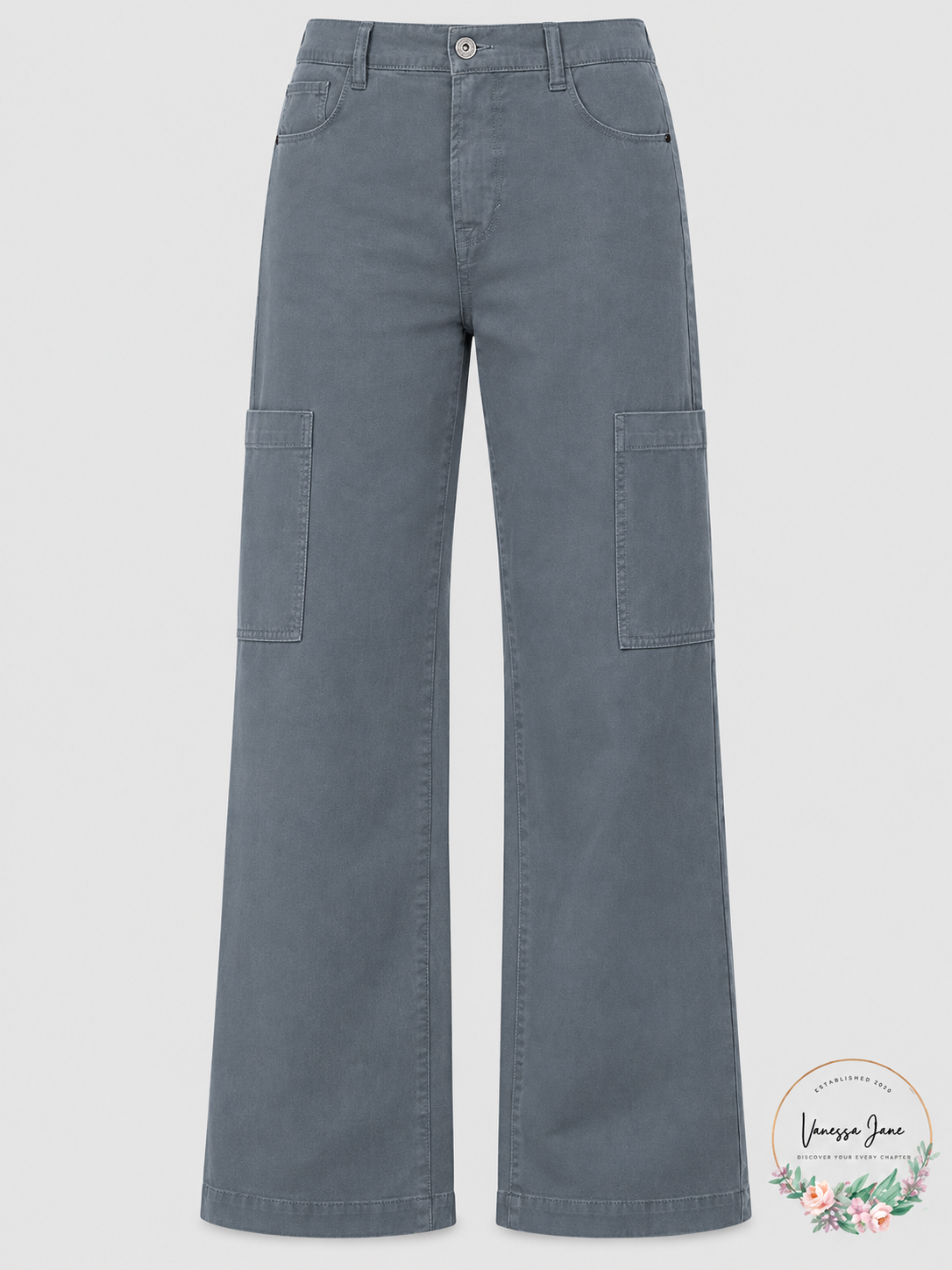 kensie slate wide-leg cargo pants product view