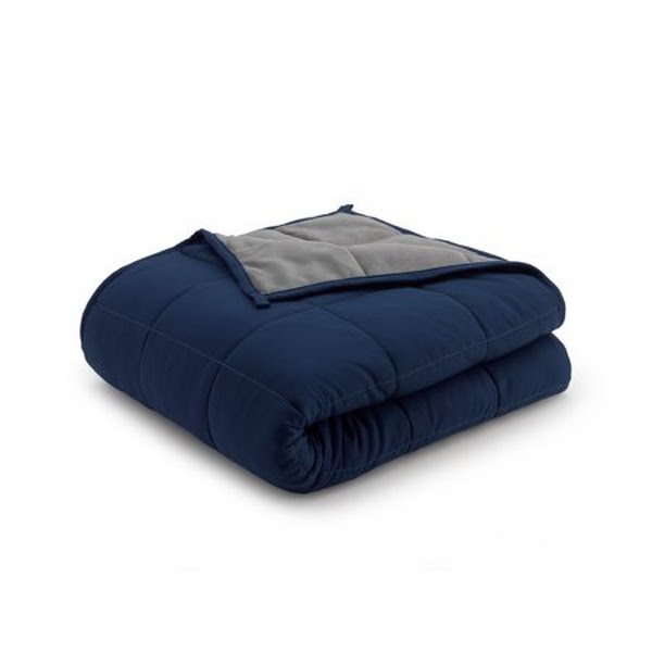 Ella Jayne 20lb Reversible Anti-Anxiety Weighted Blanket - Grey/Navy