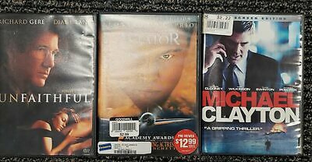 DVD Drama Bundle: Unfaithful, The Aviator, Michael Clayton