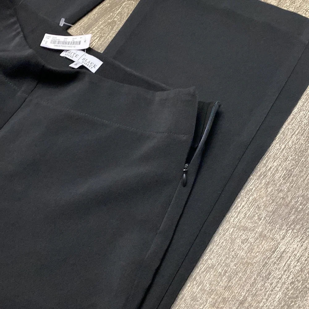 White House black market trousers wide leg side zipper, Size 2