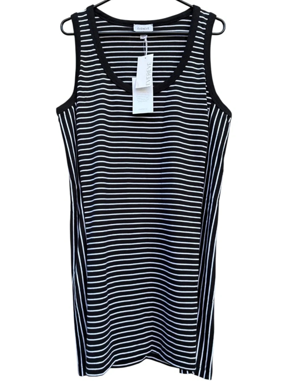 EVEREVE Womens Charlie Striped Pima Cotton Scoop-Neck Dress, Small