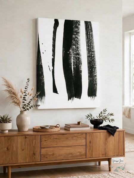 ArtWall Black on White 3 by Iris Lehnhardt Canvas Wall Art 16 x 24