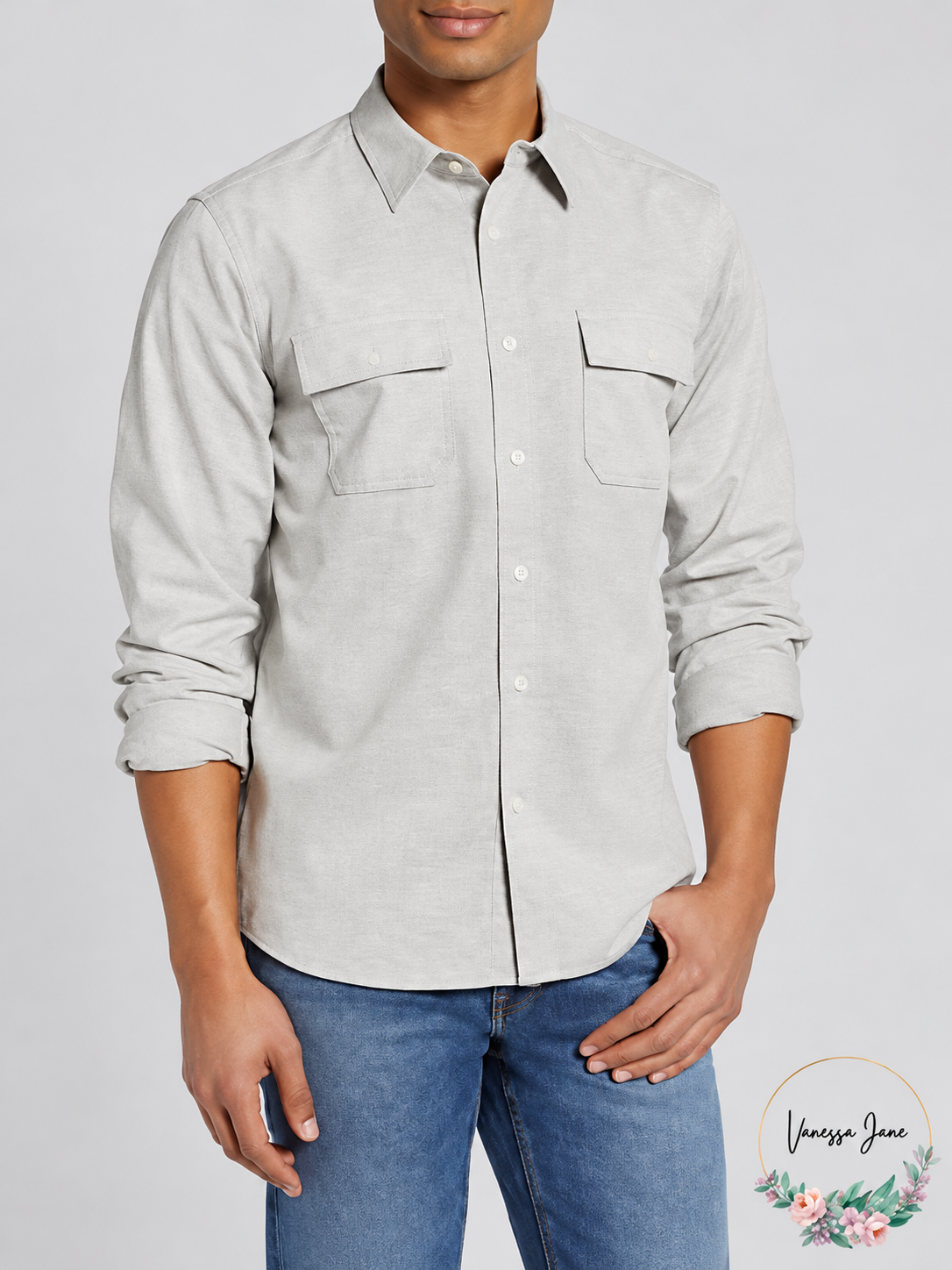 FRAME Men's Gray Bedford Cord Classic Fit Button-Front Shirt