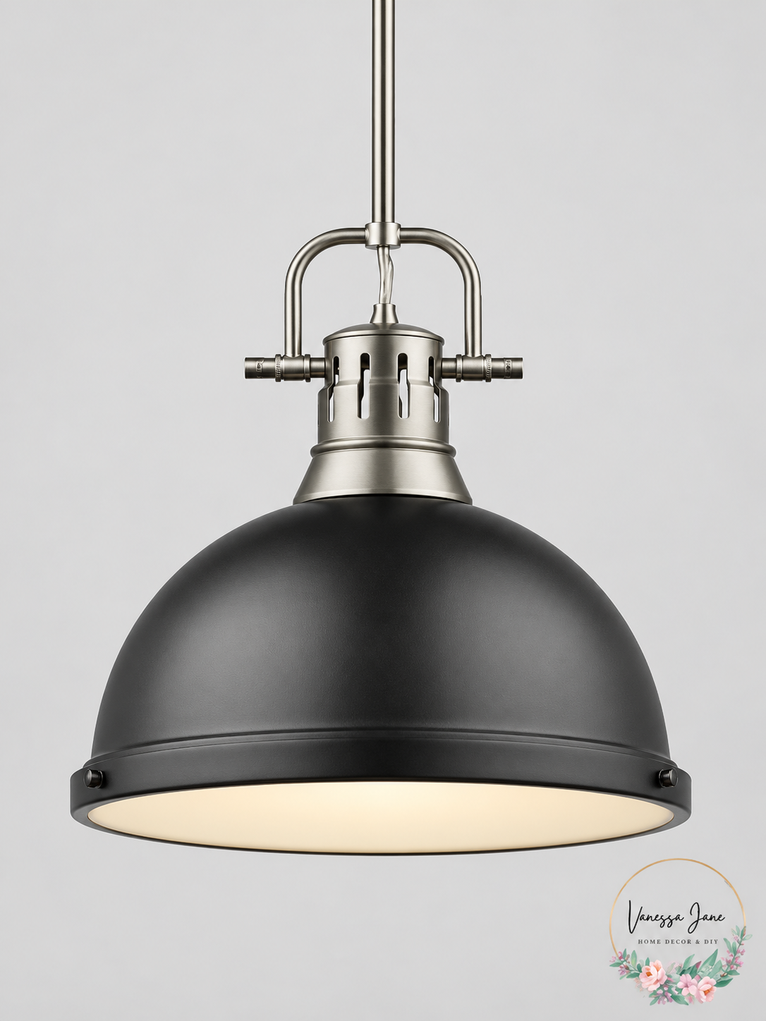 Golden Lighting Duncan 14-Inch Pendant Pewter Black 3604-L PW-BLK