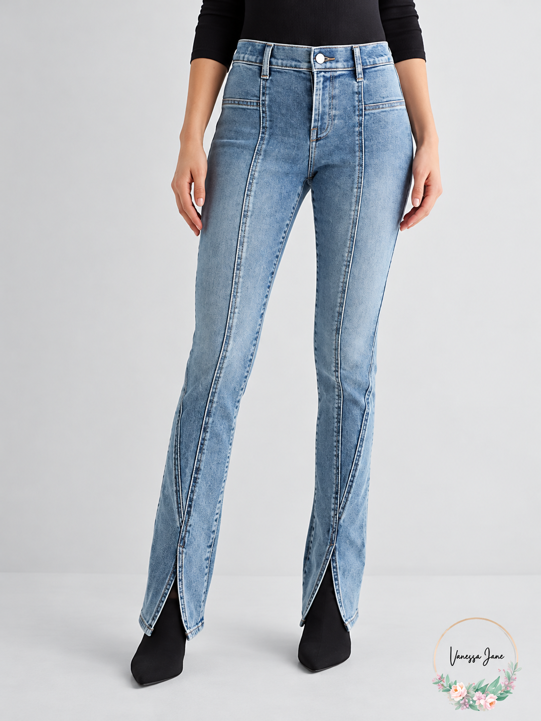 Express Women's Skyscraper Mid-Rise Split-Hem Jeans 6R