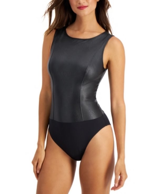 I.n.c. International Concepts Faux Leather Bodysuit