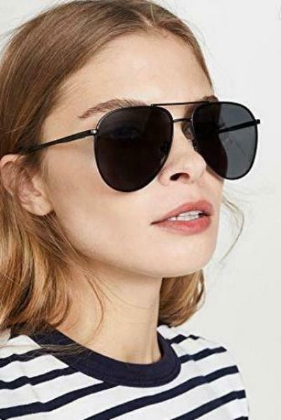 Le Specs Womens The Prince Frameless Mirrored Aviator Sunglasses