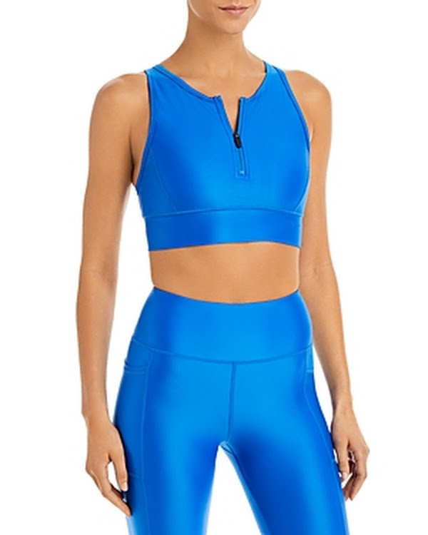 Aqua Athletic High Shine Longline Sports Bra -Size Medium