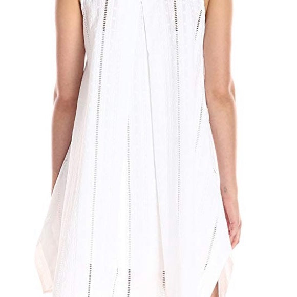 Calvin Klein Womens Shirt Collar Cotton Eyelet Button Front Trapeze Dress, size 12