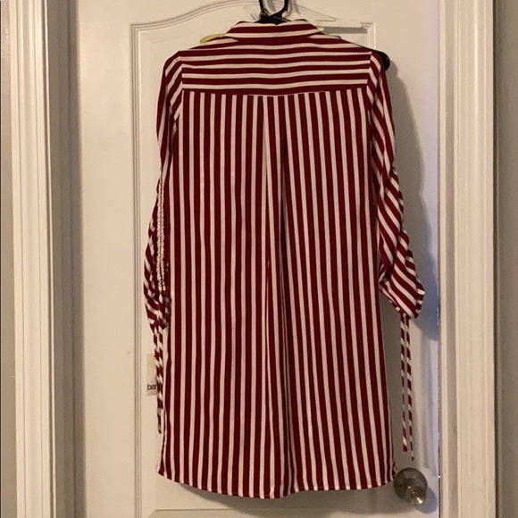 Bar III Womens Striped Tunic Blouse, Size Small