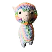 Linzy Toys Large Rainbow Alpaca Llama Polyester Stuffed Plush Animal