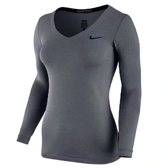 Women’s Nike Pro Dri Fit Long Sleeve V-Neck Shirt, Small