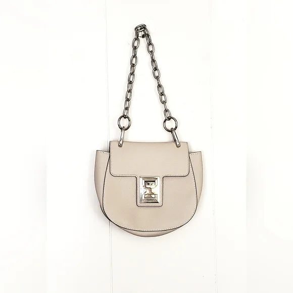 Steve Madden Cream Chain Detail Saddle Bag