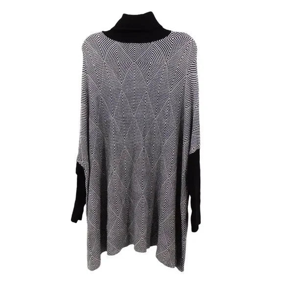 JOSEPH A. Turtleneck Poncho Sweater - Medium