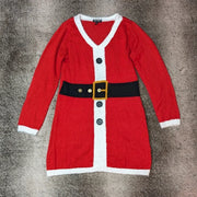 Allison Brittney Christmas Holiday Santa Long Sleeve Sweater Dress Womens Large