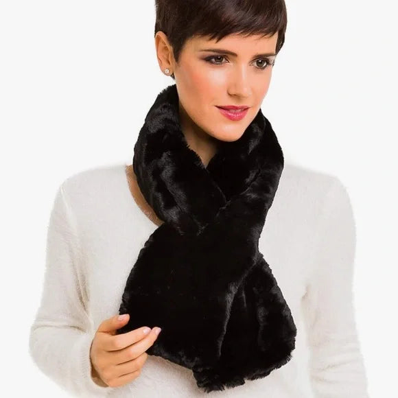 LC Lauren Conrad Women Black Pull Through Stole Scarf One Size