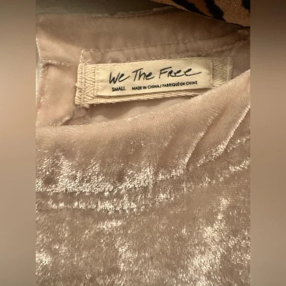 We The Free Moon City Velvet Babydoll Top, Small