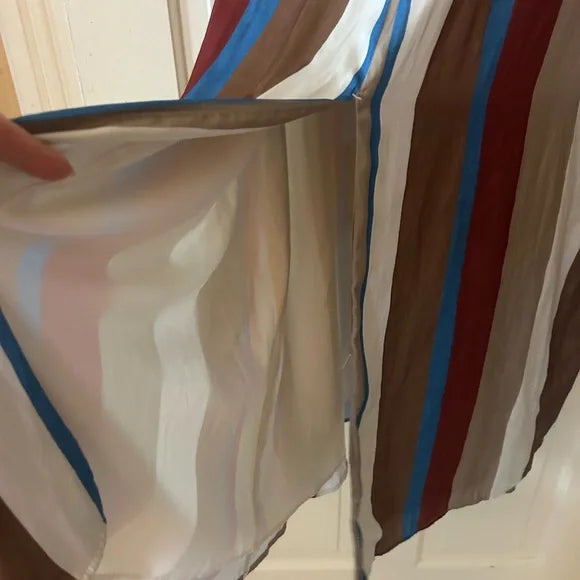 Banana republic silky palazzo long stripe skirt 6Petite