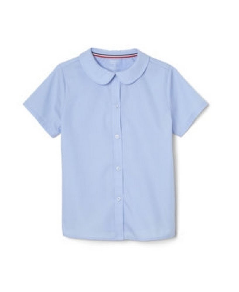 French Toast School Uniform Button Down Short Sleeve Peter Pan Blouse