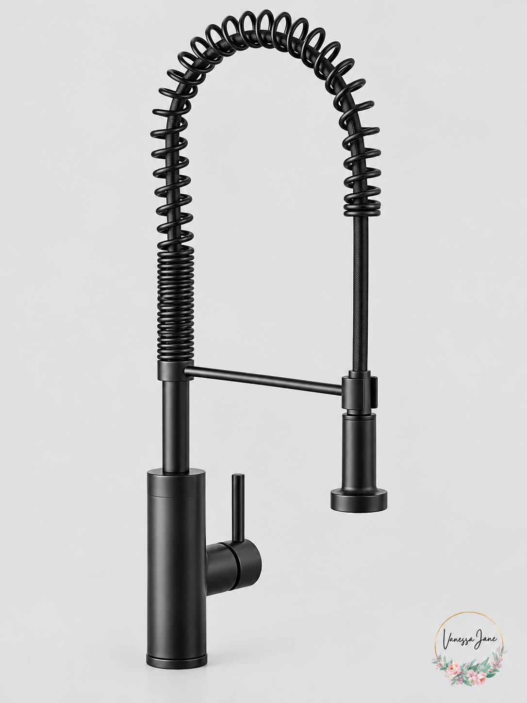 Miseno flat black pre-rinse faucet product view