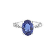 Authentic Pandora Sparkling Statement Blue Halo Ring - Ring Size 9