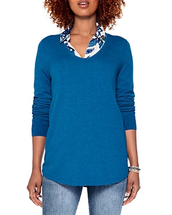 NIC+ZOE Vital V-Neck Pullover, Size Small