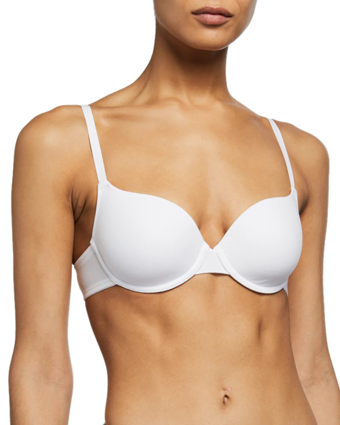 Hanro Womens Cotton Sensation T-Shirt Bra in White (71355) | Size 34E