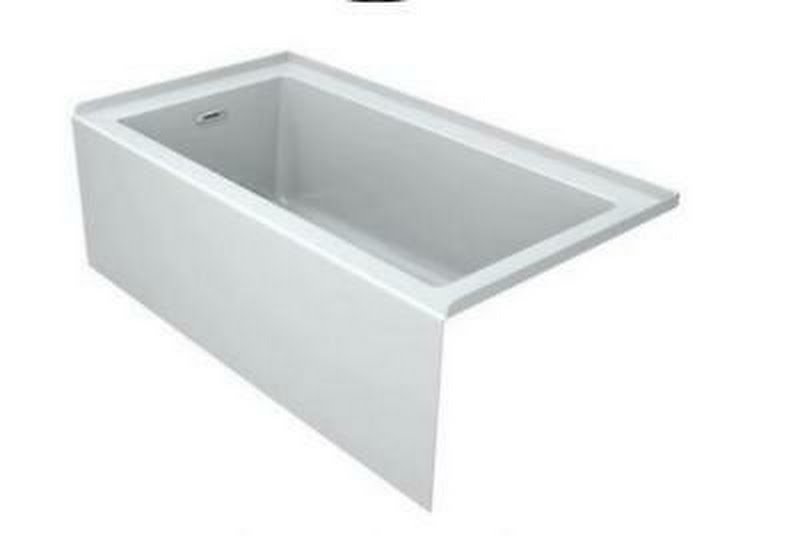 Jacuzzi Linea 60 x 30 Acrylic Soaking Bathtub for Three Wall Alcove Installation