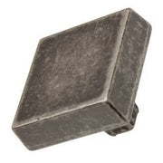 GlideRite 10-Pack 1-1/8 in. Weathered Nickel Square Cabinet Knobs