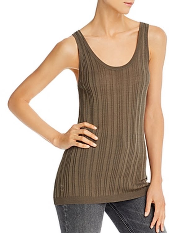 Remain Birger Christensen Gere Rib-Knit Tank, Size Medium