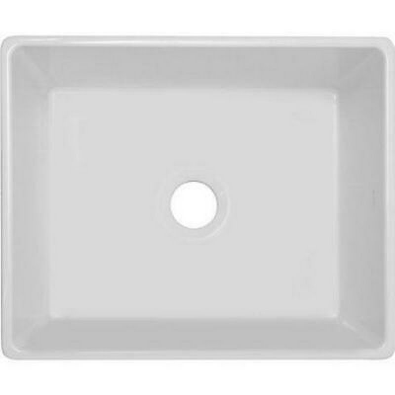 Elkay Fireclay 25 L x 19 W Farmhouse Kitchen Sink Fireclay in White, Size 9.12 H