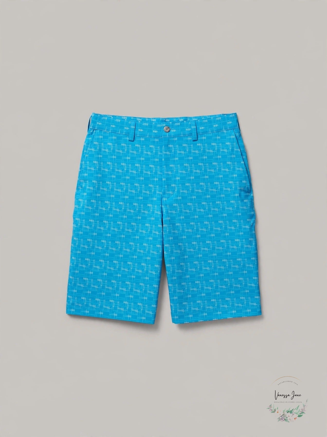 PGA TOUR Men's Active Waistband Grid Space-dye Printed Short, Size 40