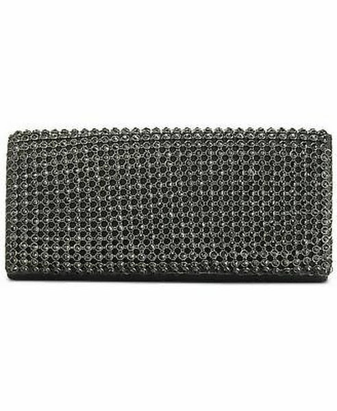 Adrianna Papell Iman Rhinestone Clutch - Gunmetal