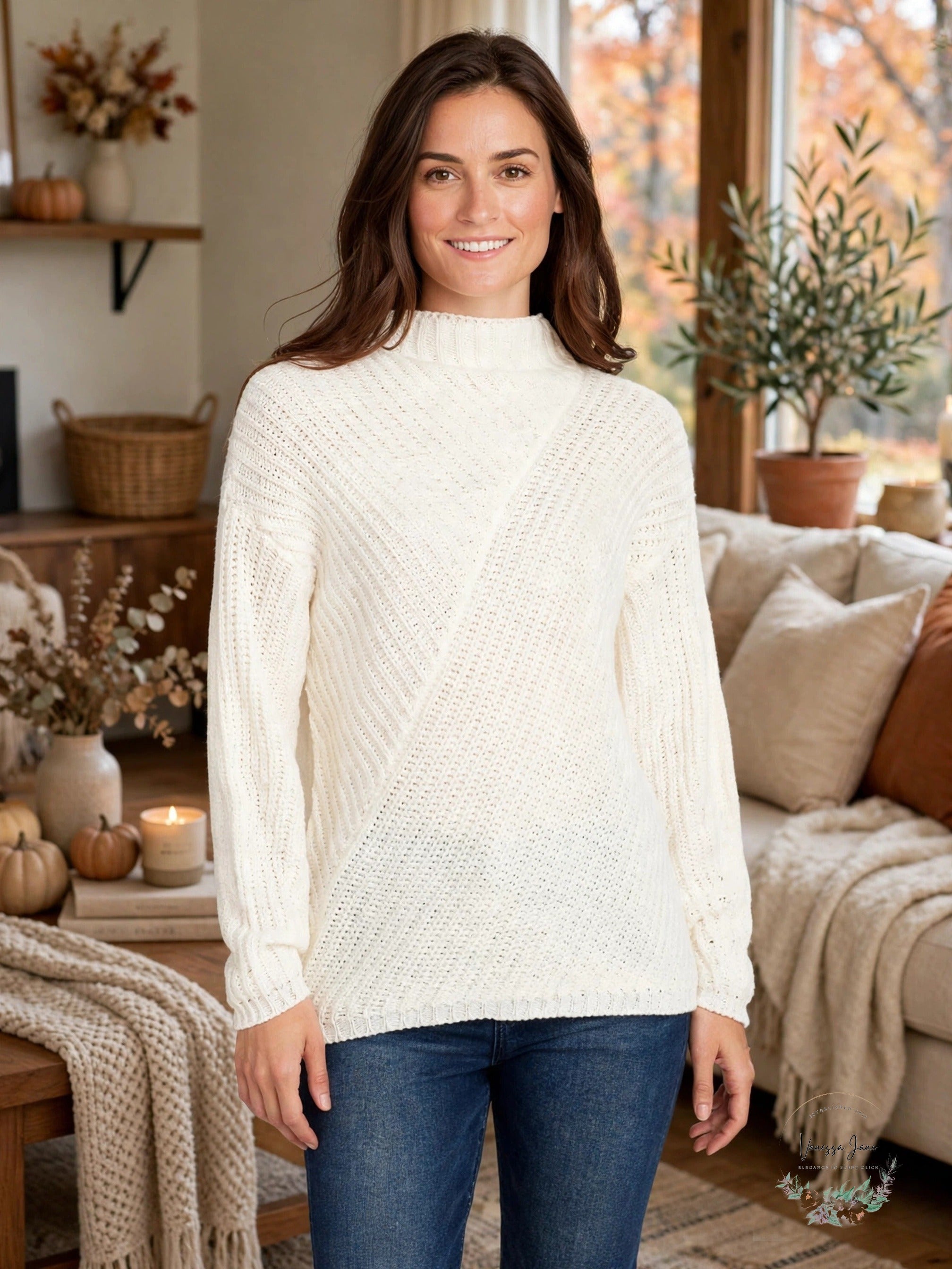 William Rast ivory sweater lifestyle