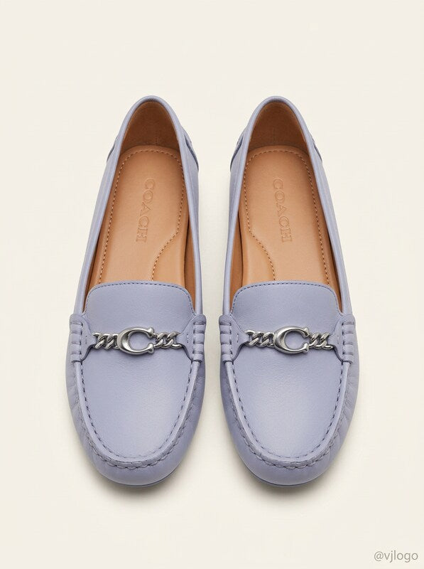 COACH Women's Maegan Driver Loafer - Bluebell/blue, Size 5.5