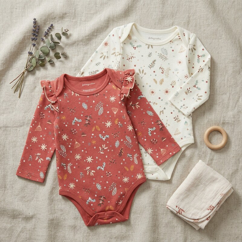 First Impressions Baby Girls 2-Pc. Cotton Holiday Bodysuit Set, Size 0-3 Months